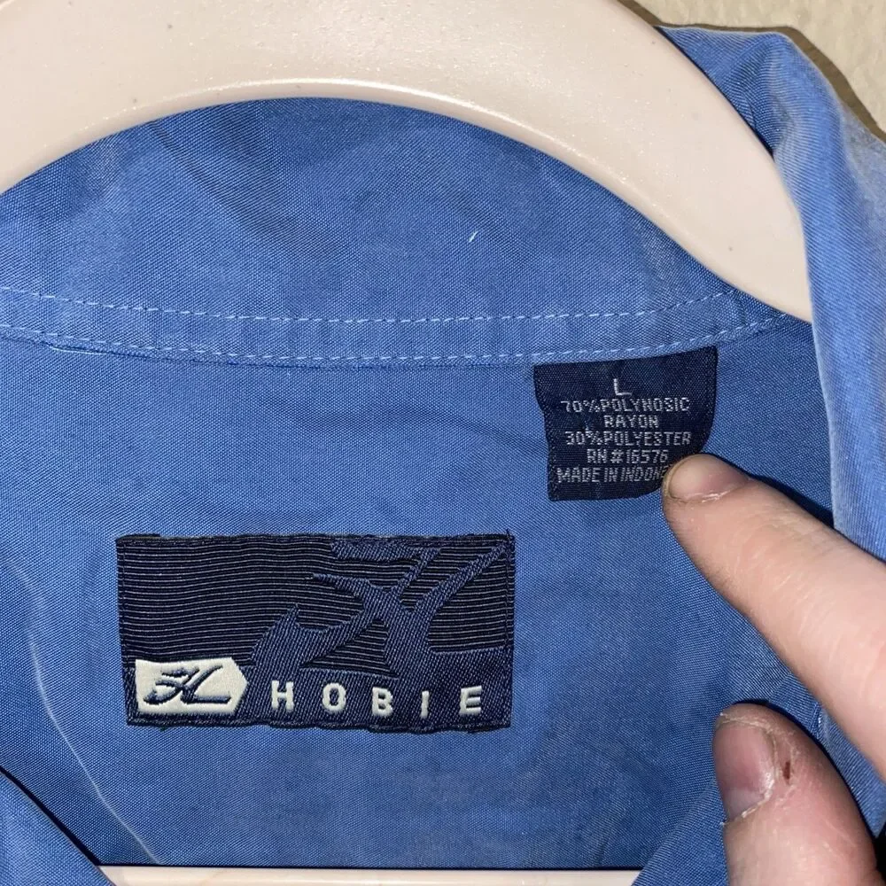 Hobie Men’s Button Down Shirt Blue